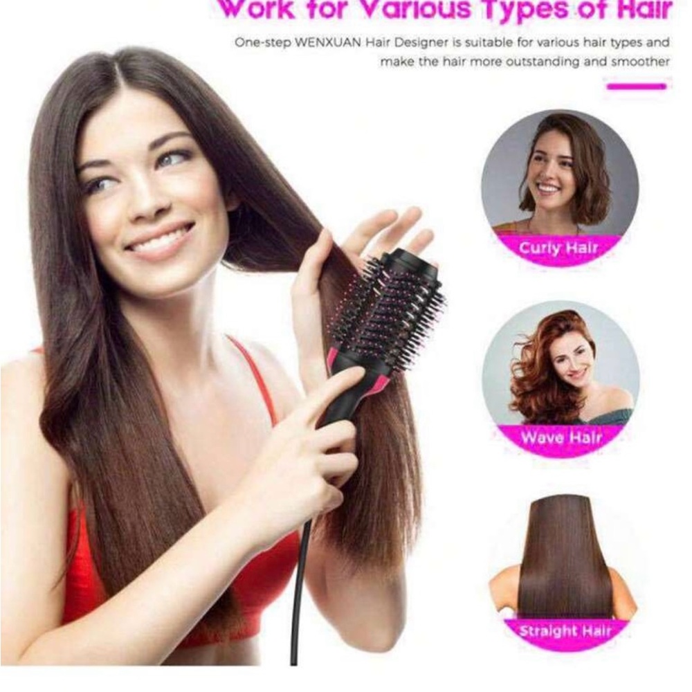 3 in 1 Hair Dryer Brush Blow Dryer with Comb One Step Hair Blower Brush Hot Air - Picture 2 of 10